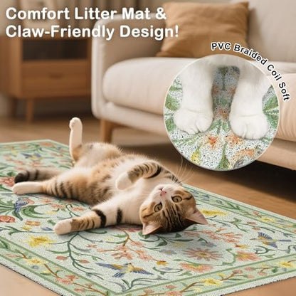 Unicorn Catcher 33"x22" Cat Litter Mat Non-Slip Washable Litter Box Mat - Image 4