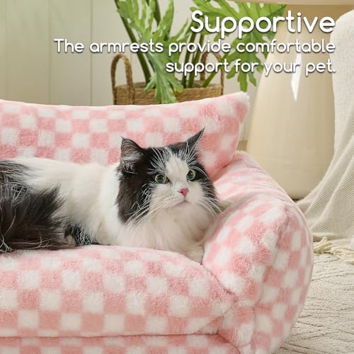 Hollypet Cat Bed Small Dog Orthopedic Couch Beds for Pets up to 20 lbs - Image 4