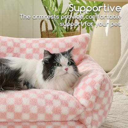 Hollypet Cat Bed Small Dog Orthopedic Couch Beds for Pets up to 20 lbs - Image 4