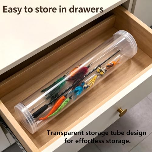 11PCS Interactive Cat Toy Set with Feather Wands for Kittens & Cats - Image 5