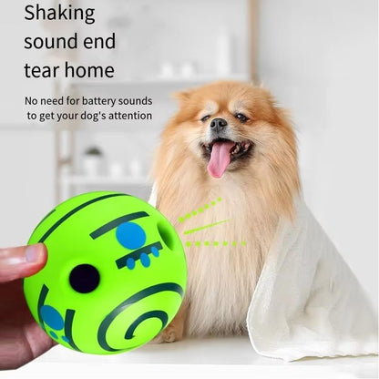Wobble Giggle Ball for Dogs Durable Interactive Dog Toys for Small Medium Large Dogs (Blue/White, S/3.15 inch) - Image 5