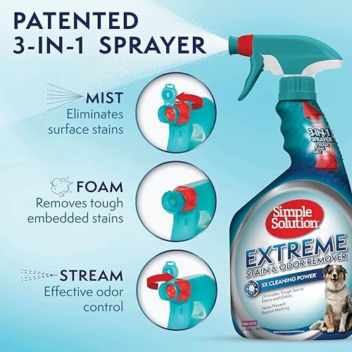 Simple Solution Extreme Stain & Odor Remover, Enzyme Stain Cleaner, 32oz - Image 5
