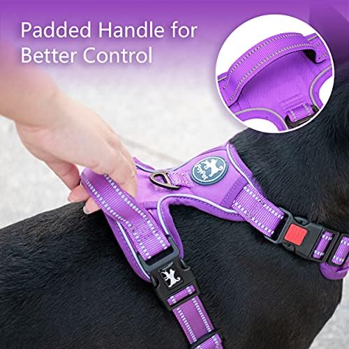 PoyPet No Pull Dog Harness, Reflective Vest with 2 Leash Clips & Handle - Image 4