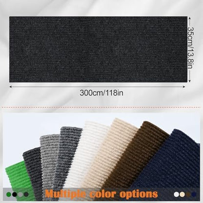 Cat Scratch Furniture Protector - 118" x 13.8" Trimmable Self-Adhesive Cats Claws Scratch Pads, DIY Cat Climbing Couch Protector for Scratch Post Cat Tree Replacement Indoor (Black) - Image 2