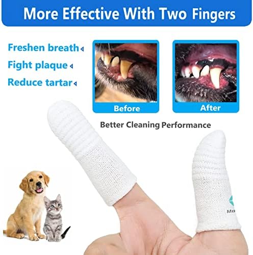 Pet Toothbrush for Small to Large Dogs Cats,Soft High Grade Finger Toothbrush,Teeth Oral Cleaning,Dental Care, 1 Set for Two Fingers White (6) - Image 3