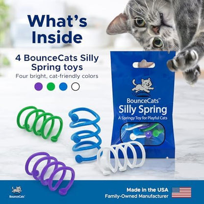 Cat Spring Toys, Family Made in the USA, Set of 4 - Image 2