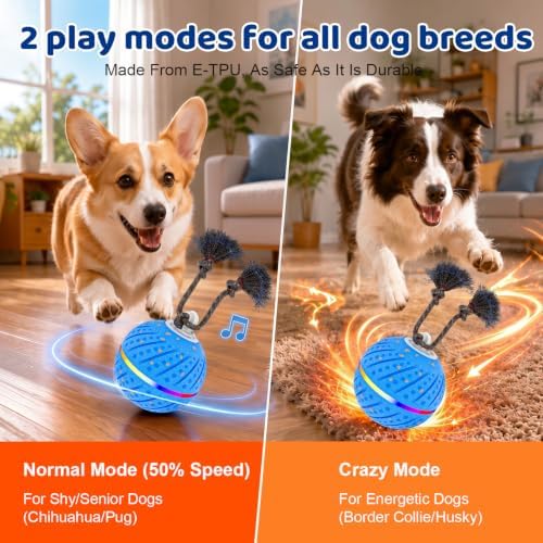 Smart Interactive Dog Toys Ball for Aggressive Chewers Medium Large,E-TPU - Image 6