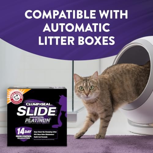 ARM & HAMMER Slide Platinum Easy Clean-Up Clumping Cat Litter, 37 Lbs - Image 4
