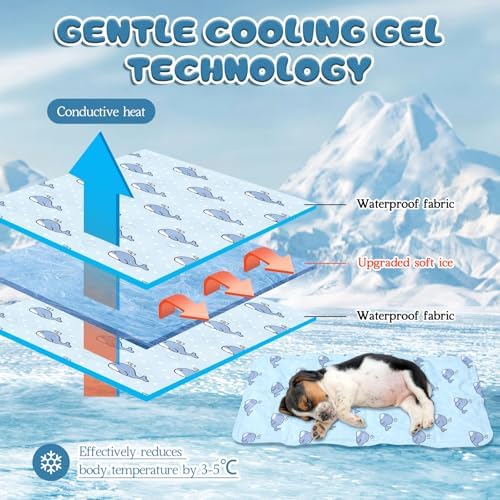 Nuanchu Pet Cooling Mat, Whale, 11.81 x 19.69 Inches, 1 Pcs - Image 5