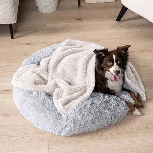 PetAmi Soft Plush Sherpa Dog Blanket for Pet Cat, Small 24x32, Beige - Image 2