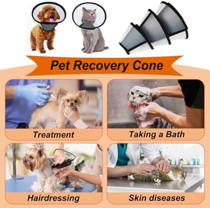 Vivifying Cat Cone, Adjustable Recovery Pet Cone, Lightweight Plastic Elizabethan Collar for Large Cats and Small Size Dogs - Image 6