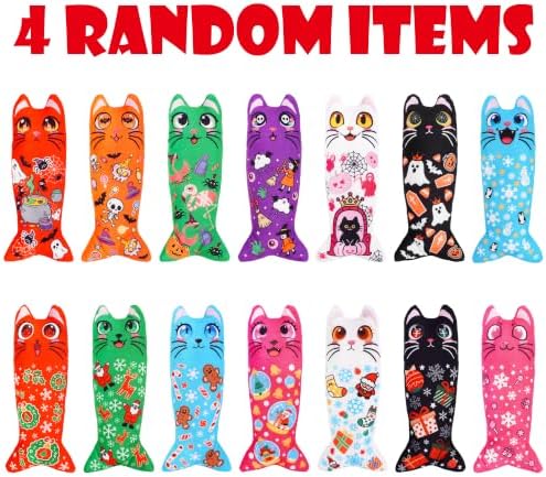 Halloween Christmas Cat Catnip Toys for Indoor Cats Random 4 Pcs - Image 2