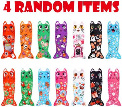 Halloween Christmas Cat Catnip Toys for Indoor Cats Random 4 Pcs - Image 2