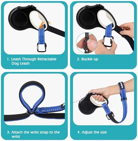 PetBonus Dog Leash Wrist Strap with Lockable Clip for Dog Retractable Leash - Image 5