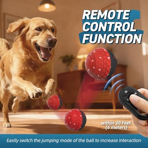 HETOO Smart Interactive Dog Ball, Remote Control Moving Dog Toys, 3.2 Inch - Image 2