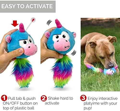 Hyper Pet Doggie Pal Unicorn Interactive Plush Dog Toy, Wiggles and Barks - Image 4