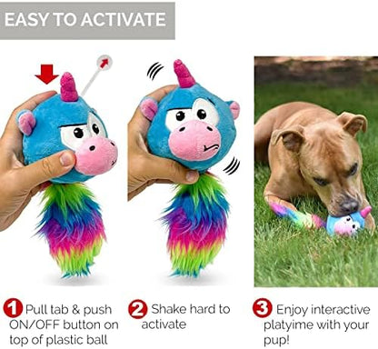 Hyper Pet Doggie Pal Unicorn Interactive Plush Dog Toy, Wiggles and Barks - Image 4
