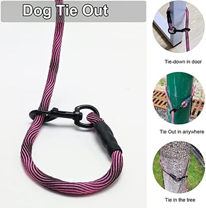 BTINESFUL 8/12/20/30/50/75ft Dog Tie-Out Long Tether Rope Dog Lead for Yard - Image 5