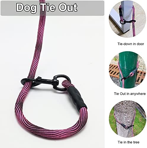 BTINESFUL 8/12/20/30/50/75ft Dog Tie-Out Long Tether Rope Dog Lead for Yard - Image 5