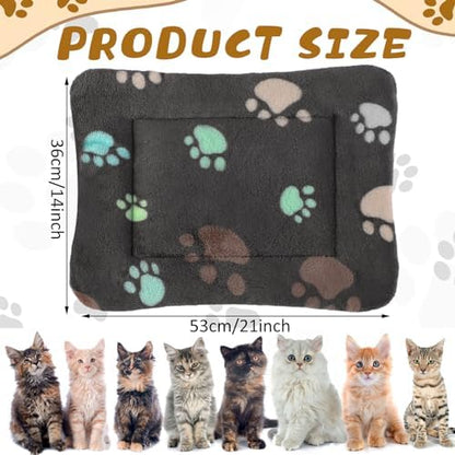 Tuanse 4 Pack Soft Pet Bed Mat Small Dog Crate Fleece - Image 2