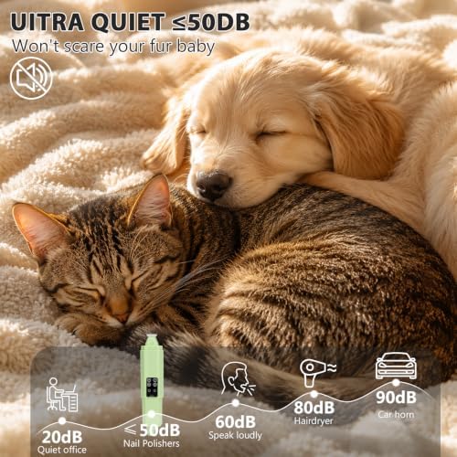 Dog Nail Grinder Quiet, 2-in-1 Paw Trimmer with Light for Dogs - Image 5