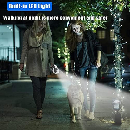 4-in-1 Retractable Dog Leash with LED Light & Dispenser & Poop Bags - Image 5
