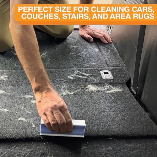 FurDozer Pet Hair Remover & Auto Detailing Tools - Cat & Dog Hair Remover for Carpets, Car Interiors, Couches, Bedding, & Pet Furniture (Purple, X3 PRO - 5" Long) - Image 6
