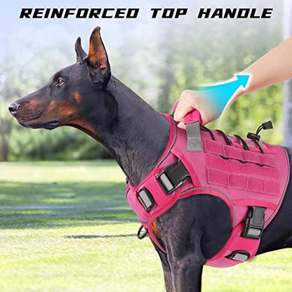 WINGOIN Pink Tactical Dog Harness for Large Dogs,No Pull Dog Harness - Image 4