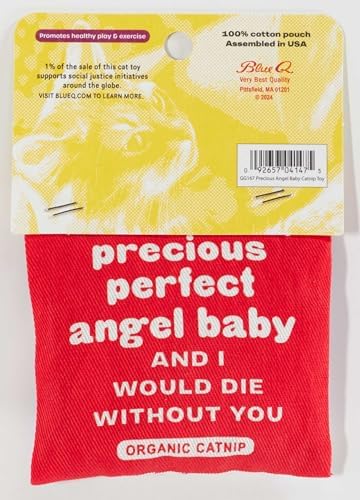 Blue Q Catnip - Cute Cat Toys for Biting w/Funny Graphics - Precious Angel - Image 2