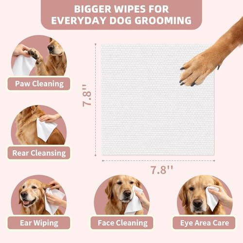 IMMHABI 400 Count Hypoallergenic Dog Wipes, Coconut Plant-Based Pet Wipes - Image 6