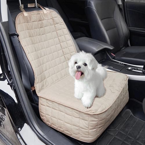 Elegant Comfort Premium Pet Car Seat Cover for Front Seat, Luxury Microfiber Car Seat Protector, Heavy Duty and Durable, Non-Slip and Waterproof Car Seat Cover for Trucks, Cars, and SUVs, Cream by ELEGANTCOMFORT