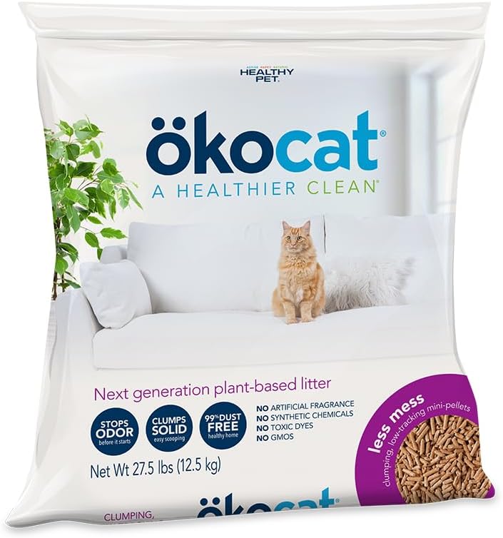 ökocat Low Tracking Natural Wood Clumping Cat Litter, Odor Control 27.5 Lbs by okocat