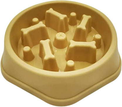 Slow Feeder Dog Bowls- Promote Healthy Eating Habits,Dog Puzzle Feeder,Anti-Gulping Puzzle Design for Small/Medium/Large Pets, Reduce Bloat & Improve Digestion (Yellow)
