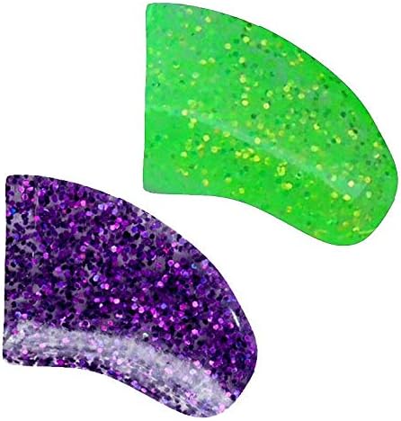 Funky New Year Combo Soft Nail Caps Dogs Claws 40pk (20 Violet Glitter - 20 Margherita Glitter) X-Small Size
