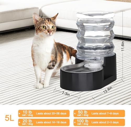 RIZZARI 5L Filtered Cat Water Dispenser: Fresh Water for Indoor Cats - Image 2