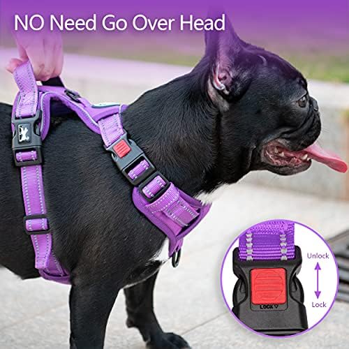 PoyPet No Pull Dog Harness, Reflective Vest with 2 Leash Clips & Handle - Image 2