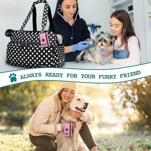 PetAmi Dog Poop Bag Holder for Leash, Pet Waste Bag Dispenser, Pink - Image 6