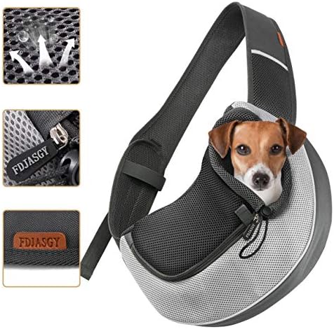 FDJASGY Pet Sling Carrier for Small Dogs Cats,Breathable Mesh Travelling Hand Free Puppy Backpack with Pouch and Adjustable Strap Carrier - Image 7
