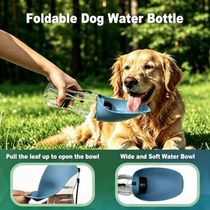Portable Dog Water Bottle Foldable, Blue - Image 5
