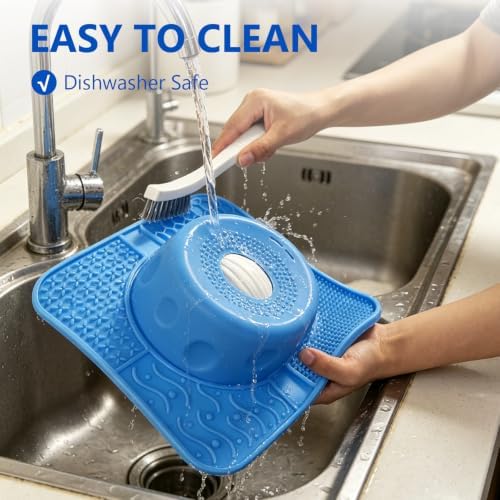 Slow Feeder Dog Bowl Set, Interactive Feeder with Silicone Lick Mat - Image 6