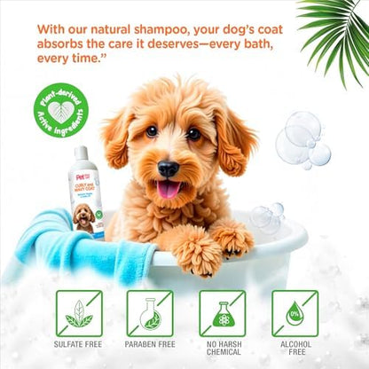 Natural Dog Shampoo for Curly & Wavy Coats, 16 Fl Oz - Image 3