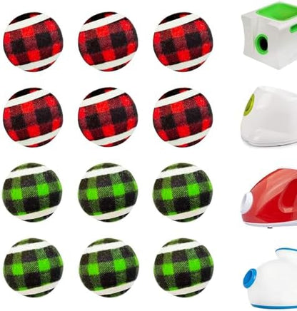 X-Small Dog Tennis Balls Dog Toys Ball 1.5" Pack of 12, Fit Ball Launchers,Dog Toys by NICERINCPET