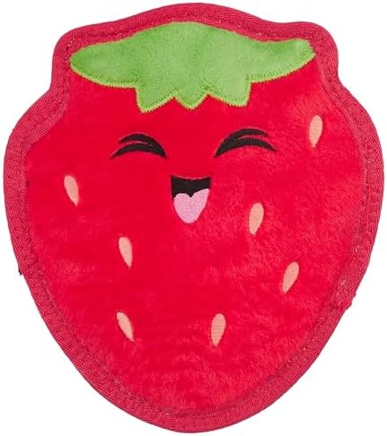 Outward Hound Tough Skinz Durable Chew Squeaky Dog Toy, Strawberry, 7.9" by OutwardHound