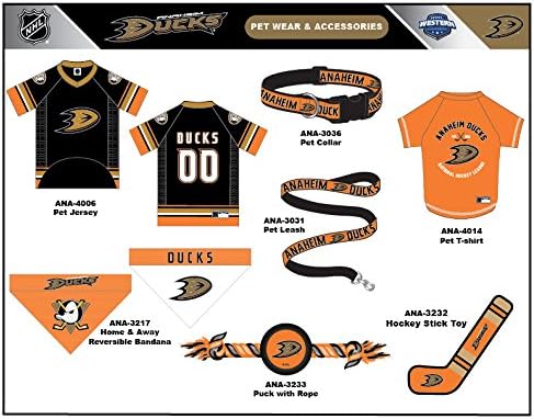 First Dog Puck Rubber Toy - Heavy-Duty Rope Tug for Dogs & Cats - Play Hockey with Your Pet - NHL Anaheim Ducks Licensed Toy
