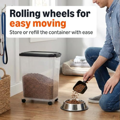 Amazon Basics Pet Food Storage Container Set, 30lbs and 10lbs with Scoop, for Dogs and Cats - Image 3