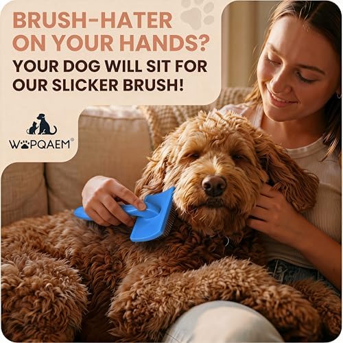 Slicker Brush for Dogs, Doodles, Poodles & Long Haired Cats - Image 6