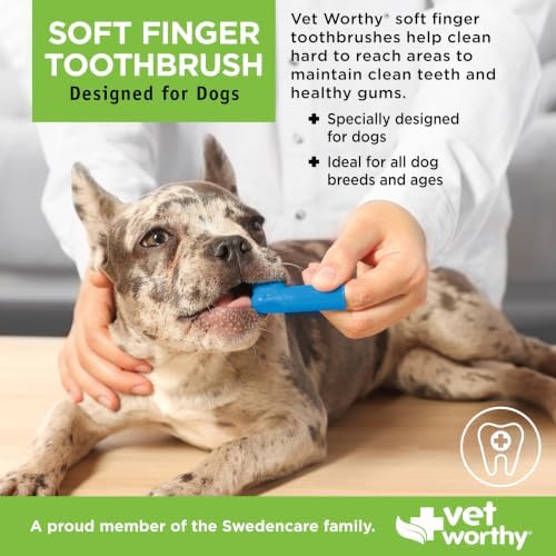 Vet Worthy Dog Finger Toothbrush - Soft Pet Finger Toothbrush - Pack of 2 - Image 2