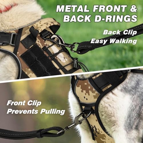 WINGOIN Tactical Dog Harness for Small Dogs,Heavy Duty No Pull Dog Harness - Image 3