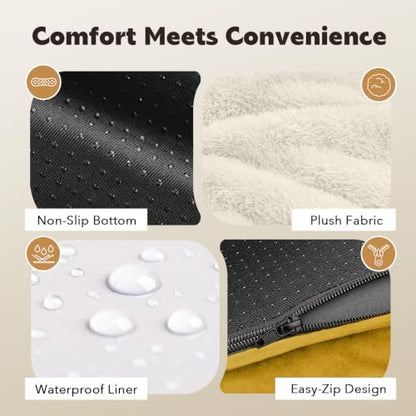 MEKIY Orthopedic Waterproof Jumbo Dog Bed with Bolster for Extra Large Dogs - Image 4