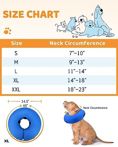 Supet Inflatable Dog Cone Collar Alternative After Surgery, Dog Neck Donut Collar Recovery E Collar to Stop Licking, Soft Dog Cone for Medium Large Dogs - Image 6